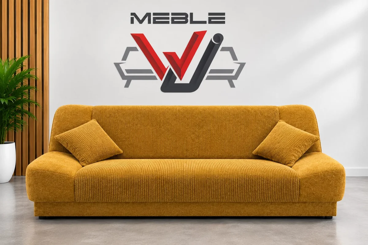 FINKA Sofa in Honey with Sleeping Function — front view